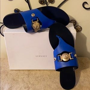 Versace Signature Toe Post Sandals